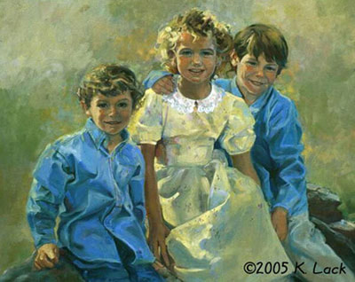 Three Kids by Kathleen Lack