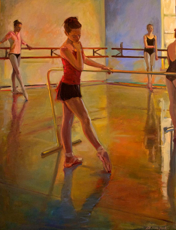 Four Dancers at the Bar by Kathleen Lack