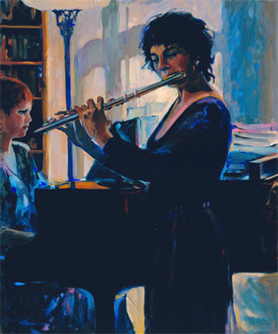 Flutist Pianist by Kathleen Lack